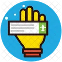 Air Ticket Hand Icon