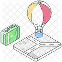 Air Travel Ballooning Bag Icon