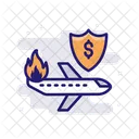 Air Travel Insurance Aviation Insurance Plane Insurance Icon