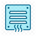 Ventilation Icons Color Blue Symbol