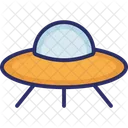 Aircraft Flying Saucer Science Icon
