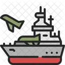 Aircraft Carrier Battleship Military Icon