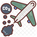 Aircraft Emissions Plane Jet Pollution Icon