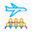 Aircraft Passengers Immigration Icon