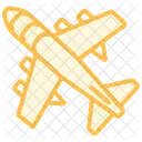 Airplane Duotone Line Icon Icon
