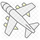 Airplane Lineal Color Icon Symbol
