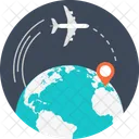 Airplane Business Global Icon