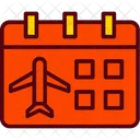 Airplane Booking Calendar Icon