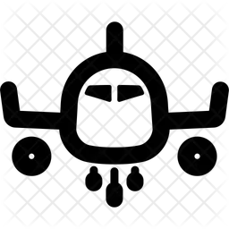 airplane front view icon
