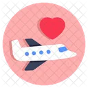 Airplane Honeymoon Travel Airline Icon