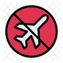 Airplane Line Stop  Icon