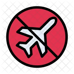 Airplane Line Stop  Icon