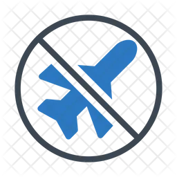 Airplane Line Stop  Icon