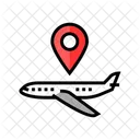 Airplane Map Location Icon