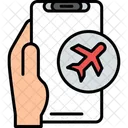 Airplane Mode Hand Holding Phone Flight Mode Icon