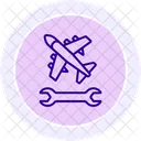 Airplane Repair Line Icon Icon
