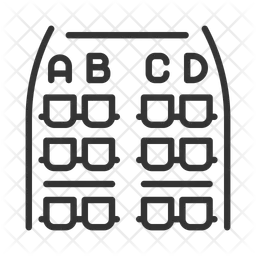 비행기 좌석 배치도  아이콘