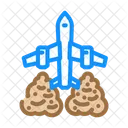 Airplane Leaving Trail Icon