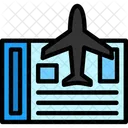 Airplane Ticket Flight Ticket Air Travel Booking Icon