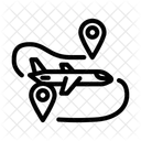 Airplane Track  Icon