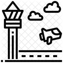 Airport Air Traffic Control Tower Architecture And City Travel Transportation Flight Radar アイコン
