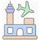 Airport Lineal Color Icon Symbol