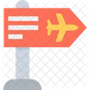 Airport Signpost Direction Icon
