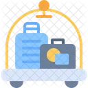 Airport Baggage Luggage Cart Icon
