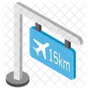 Airport Guidepost Airport Direction Airport Area Icon