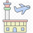 Airport Lineal Color Icon Icon