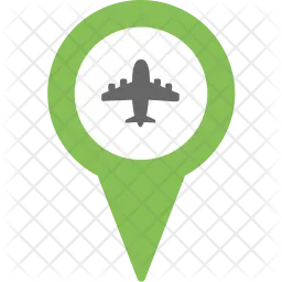 Airport Location Pin  Icon