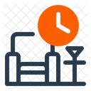 Airport Lounge Building Blueprint Icon