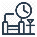 Airport Lounge Building Blueprint Icon