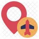 Airport Map Location Pin Icon