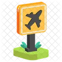 Airport Sign Flight Board Terminal Sign Icon