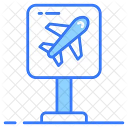 Airport sign board  Icon