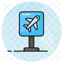 Airport sign board  Icon