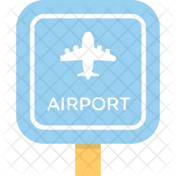 Airport Signboard  Icon