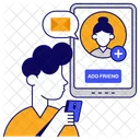 Ajouter Un Ami Nouvel Ami Creer Un Compte Icône