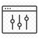 Ajuste Barra De Ajuste Panel De Control Icono