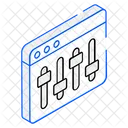 Ajuste Del Sitio Web Controles Deslizantes Ajustador De Volumen Icono