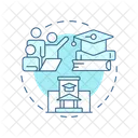 Akademisch Akademische Grunderzentren Lernumgebung Symbol