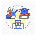 Akademisch Akademische Grunderzentren Lernumgebung Symbol