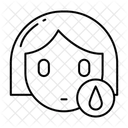 Anfällig für Akne  Symbol