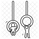Akrobatische Ringe  Symbol