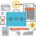 Aktentasche Mappe Job Symbol