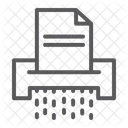 Dokument Daten Aktenvernichter Symbol