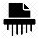 Vertraulich Papierschneider Aktenvernichter Symbol