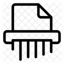Vertraulich Papierschneider Aktenvernichter Symbol