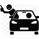 Aktion Auto Waffe Symbol